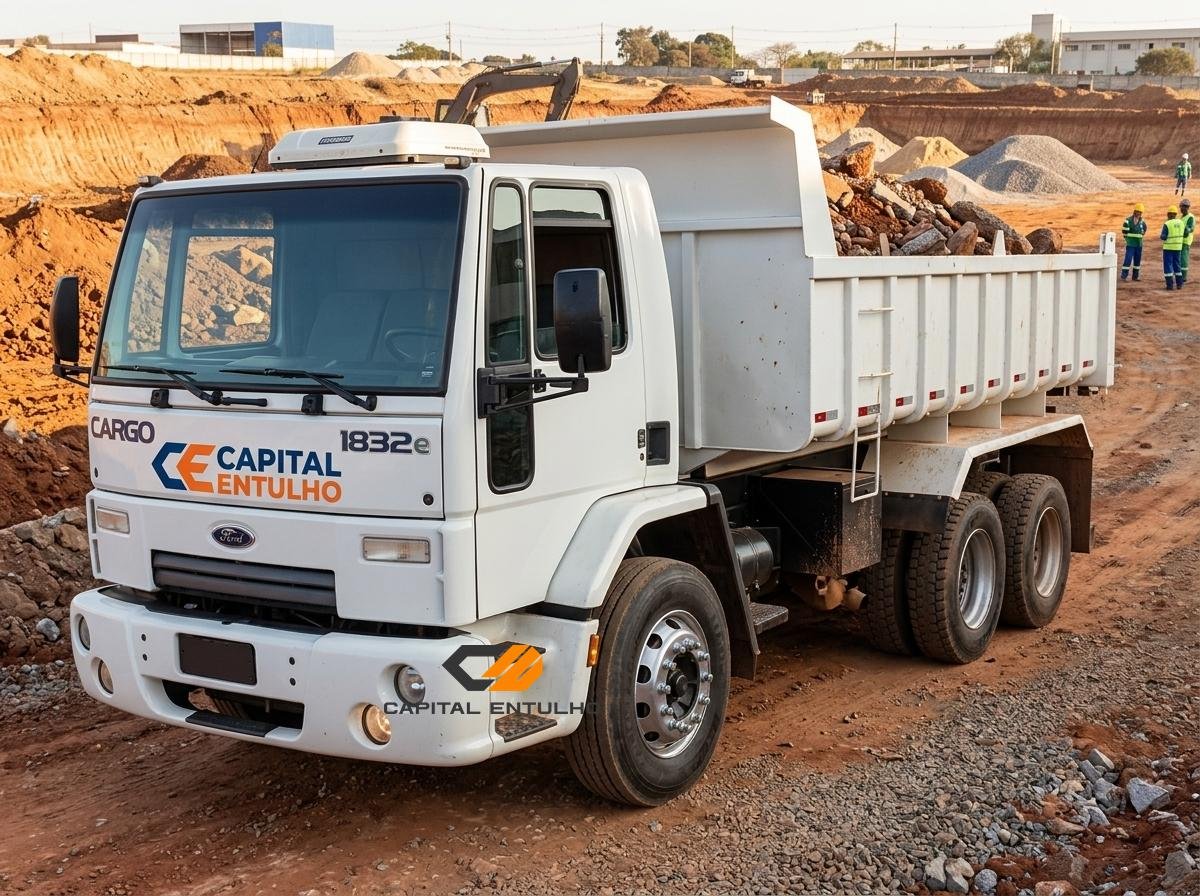 Aluguel de Caminhão Basculante Ford Cargo 1832e